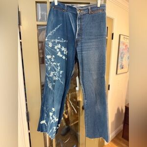 KSX Art by Kellie Swanson on Brittania Straight Leg Jeans, One of a Kind